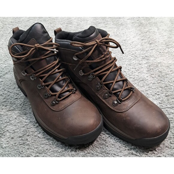 New Timberland Boots Men's 12 Flume Trail Fully Waterproof Mid Hiking Hiker Work - Picture 2 of 13